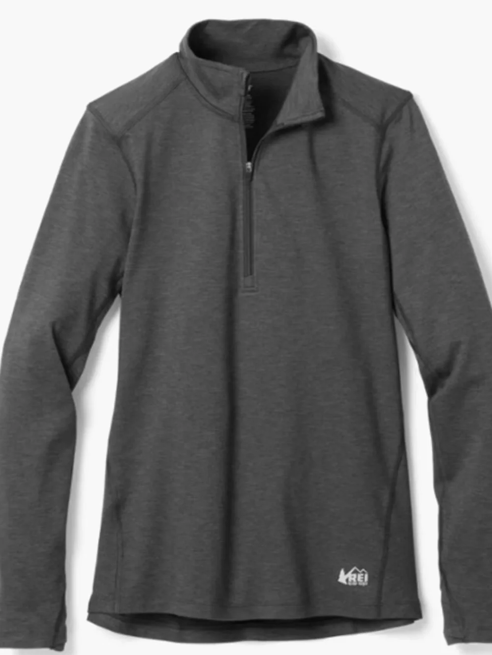 REI Women's Long-Sleeve Half-Zip Top — Charcoal Gray - Picture 2 of 4